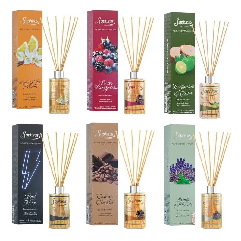 Aromatizador De Ambientes Saphirus Varillas Difusoras