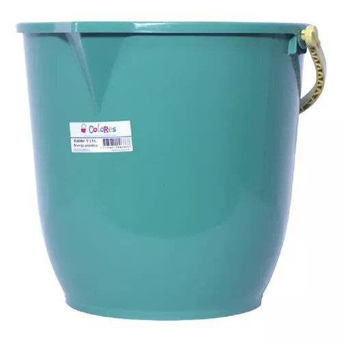 Balde 9 Lts Manija Plastica Colores Ecoline
