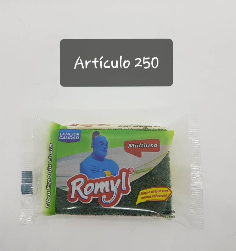 Esponja De Cocina Chata Con Fibra Multiuso Romyl