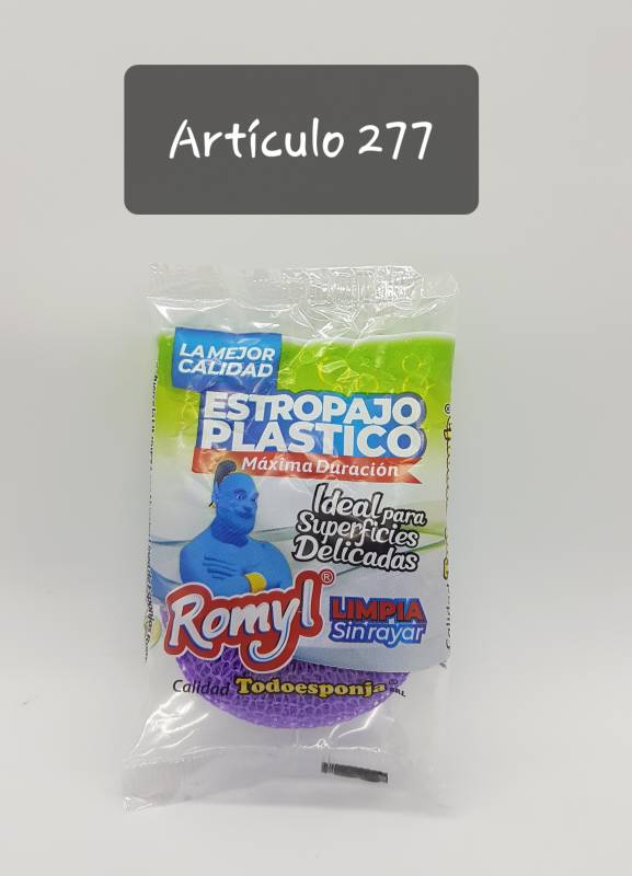 Estropajo Plastico Limpia Sin Rayar Romyl