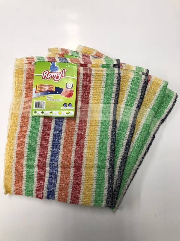 Repasador Toalla Rayado Tricolor Romyl