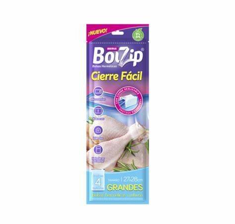 Bolzip Cierre Facil Grande X4