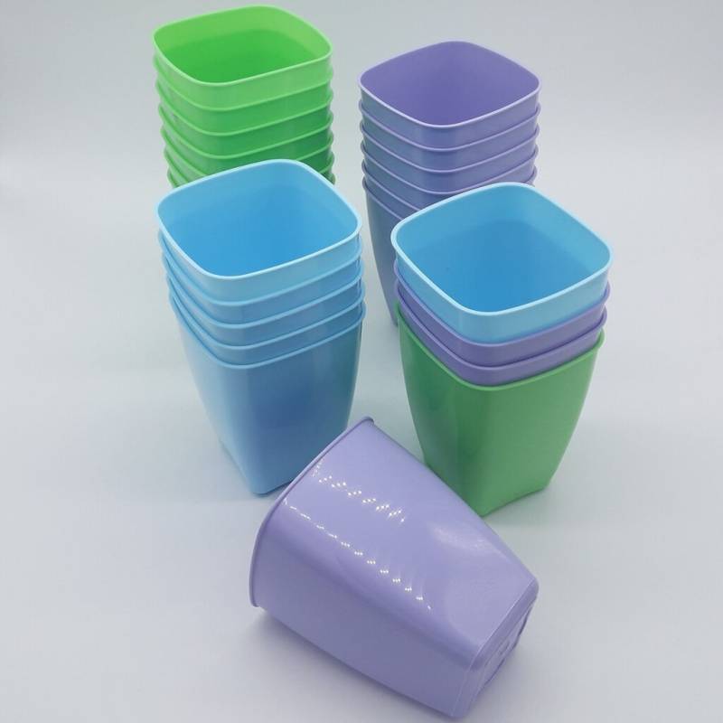 Vaso Plastico Cuadrado Yamil