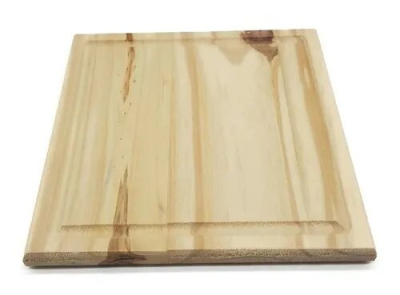 Plato Cuadrado Pino 25 Cm (Tabla)
