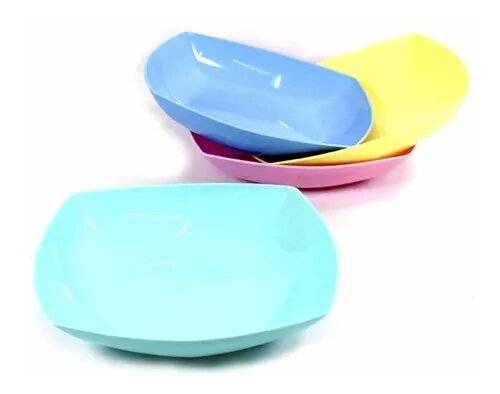 Plato Plastico Cuadrado Hondo Ucu