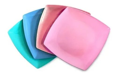 Plato Plastico Cuadrado Playo Ucu
