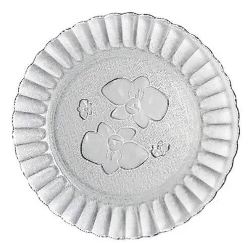 Plato De Vidrio Durax Orquidea Playo
