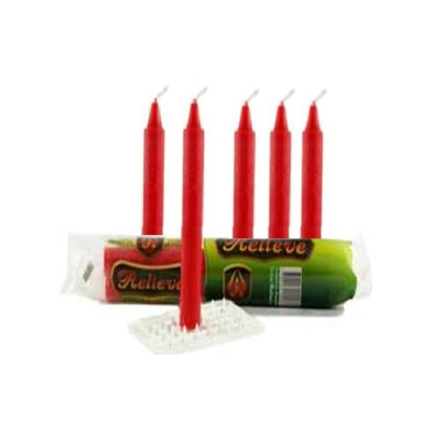 Velas X4 Relieve Cortas (Roja)