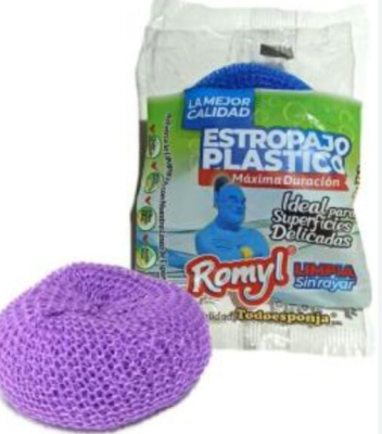 Estropajo Plastico Limpia Sin Rayar Romyl
