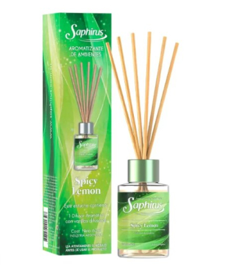 Aromatizador De Ambientes Varillas Difusoras  60 Ml ( Spicy Lemon )