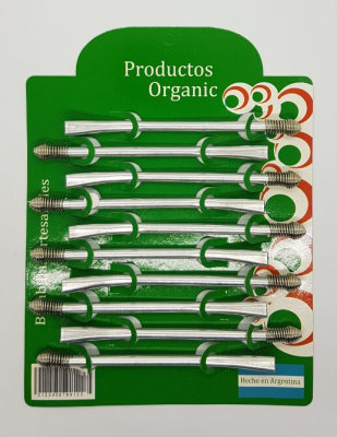 Bombilla Resorte Romyl Plateada ( Pack X 10 )