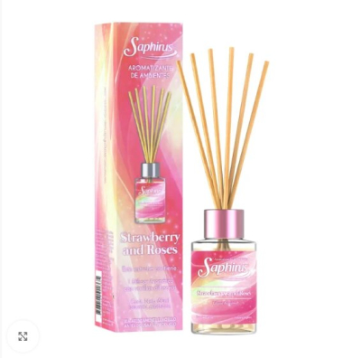 Aromatizador De Ambientes Varillas Difusoras  60 Ml ( Strawberry And Roses )