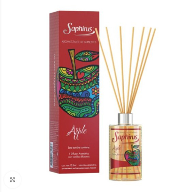 Aromatizador De Ambientes Varillas Difusoras 125 Ml ( Apple )