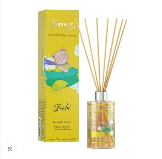 Aromatizador De Ambientes Varillas Difusoras 125 Ml ( Bebé )