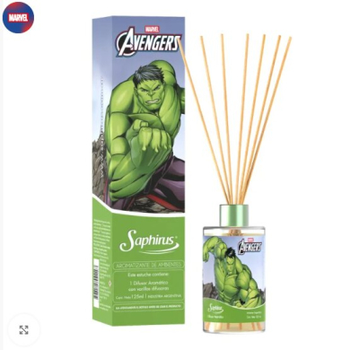 Aromatizador De Ambientes Varillas Difusoras 125 Ml ( Hulk )