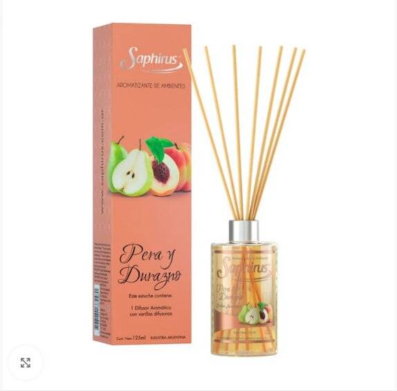 Aromatizador De Ambientes Varillas Difusoras 125 Ml ( Pera Y Durazno )