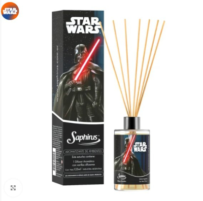 Aromatizador De Ambientes Varillas Difusoras 125 Ml ( Star Wars Darth Vader )