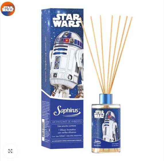 Aromatizador De Ambientes Varillas Difusoras 125 Ml ( Star Wars R2D2 )