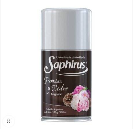 Aromatizador Aerosol Saphirus ( Peonias Y Cedro )