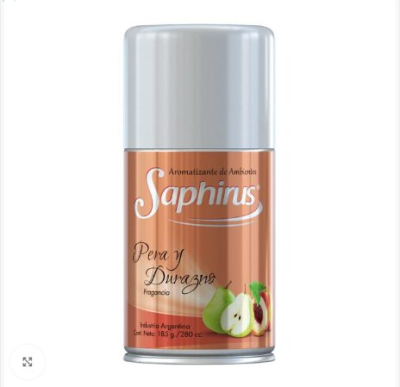Aromatizador Aerosol Saphirus ( Pera Y Durazno )