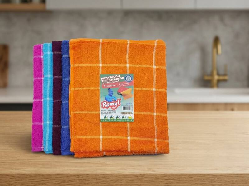 Repasador Toalla Color Super Grande 100% Algodón Romyl