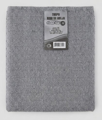 Trapo Nido De Abeja Gris Clean Tex