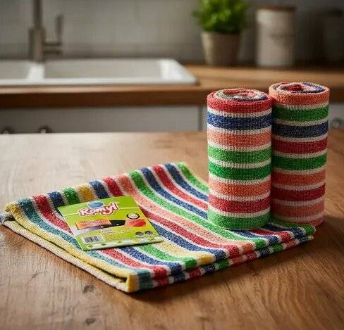 Repasador Toalla Rayado Tricolor Romyl